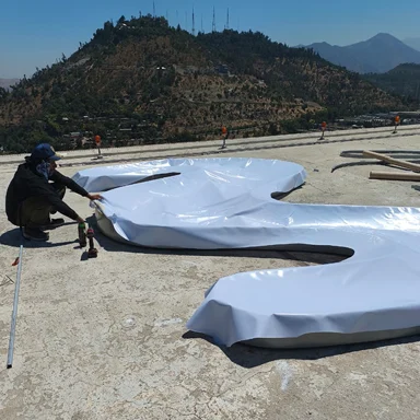 Materiales Utilizados En Letrero Volumetrico En Santiago 1